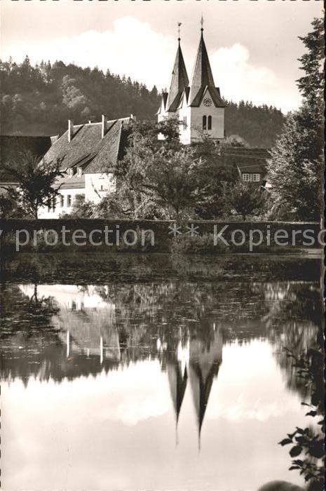 Murrhardt Rems-Murr-Kreis BW Stadtkirche mit Feuersee