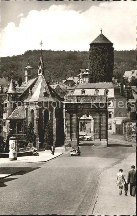 Weilburg Partie am Landtor Kath Kirche