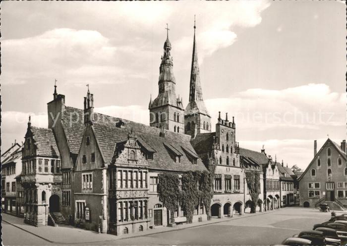 Lemgo Lippe NRW Rathaus mit St Nicolaiirche