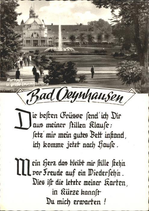 Bad Oeynhausen Kurhaus und gr Leuchtfontaene Gedicht