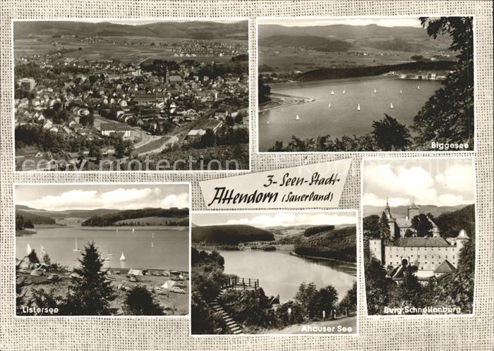 Attendorn Panorama Biggesee Listersee Ahauser See Burg Schnellenberg