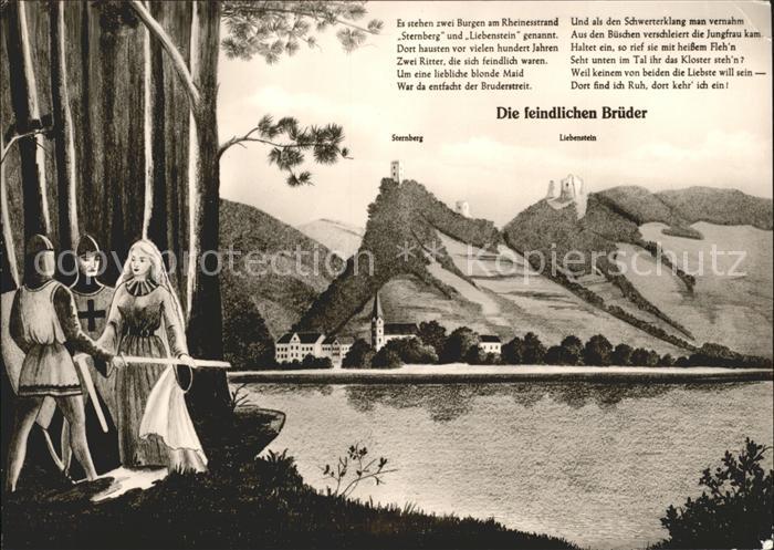 Kamp-Bornhofen Die feindlichen Brueder Burg Sterrenberg und Burg Liebenstein