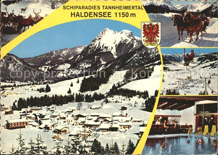 Haldensee mit Aggenstein Tannheimertal Skilifte Pferdeschlitten Hallenbad