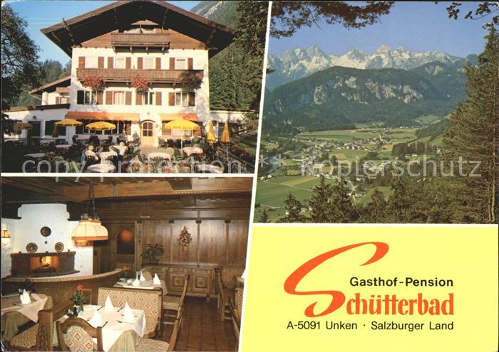 Unken Gasthof Pension Schuetterbad  Gastraum Panorama