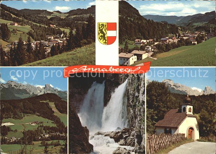 Annaberg-Lungoetz Ortsansichten Wasserfall Kapelle