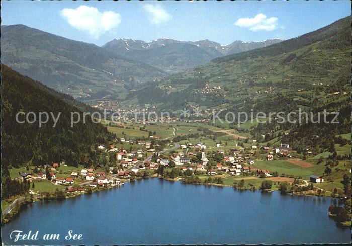 Feld See Fliegeraufnahme mit Millstaetter Alpen