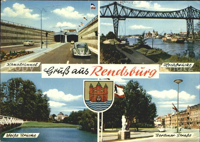 Rendsburg Schleswig-Holstein Kanaltunnel Hochbruecke Berliner Strasse Weisse Bru