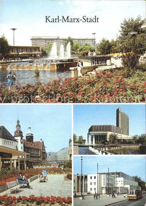 Karl-Marx-Stadt CHEMNITZ Rosenhof Stadthalle Hotel Kongress Stadtbad