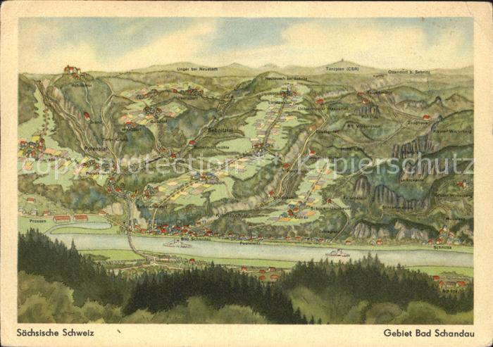 Bad Schandau Panoramakarte