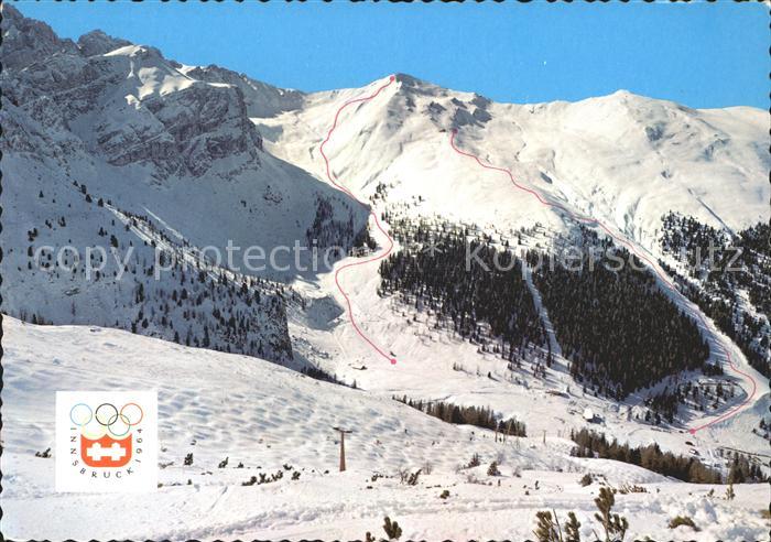 Axamer Lizum Olympiagelaende Birgitzkoepflilift Damenabfahrtslauf Pisten