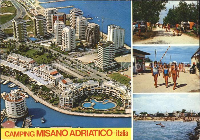 Misano Adriatico Fliegeraufnahme Camping Misano Adratico Strandpartien
