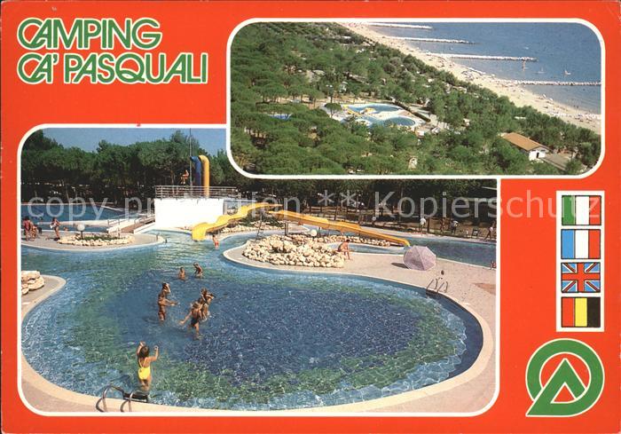 Treporti Cavallino Camping Ca'Pasquali Fliegeraufnahme Badelandschaft