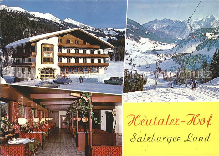 Heutal Unken Gasthof Pension Heutaler Hof Gastraum Skilift