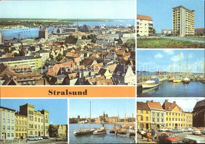 Stralsund Mecklenburg Vorpommern Panorama Leninplatz Hafen Heinrich Heine Ring A