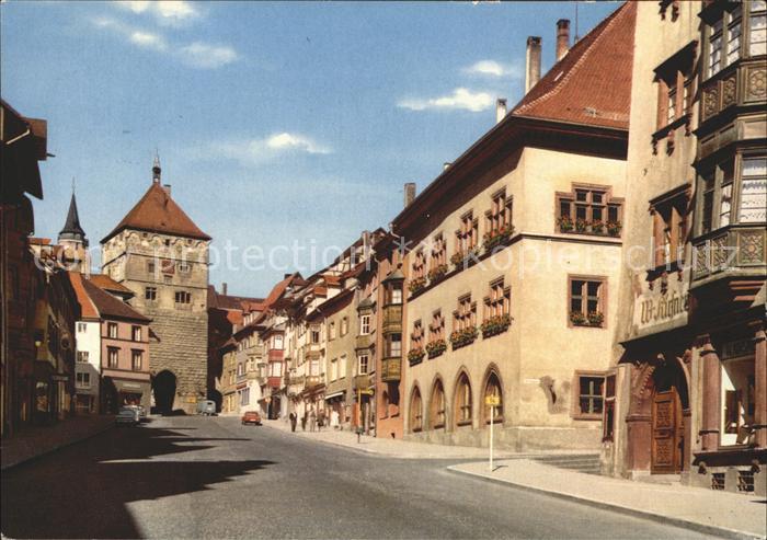 Rottweil Neckar Hauptstrasse mit Schwarzem Tor