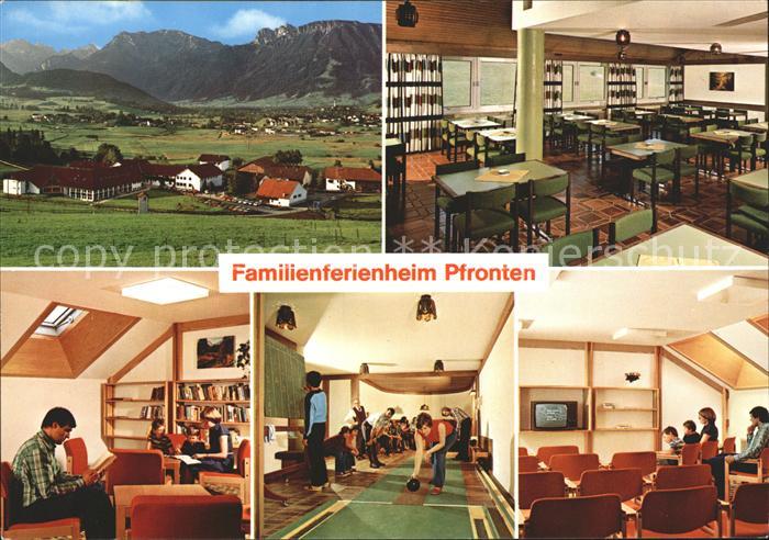 Pfronten Ostallgaeu Bayern Familienferienheim der Dt Kolpingfamilie Gastraum TV