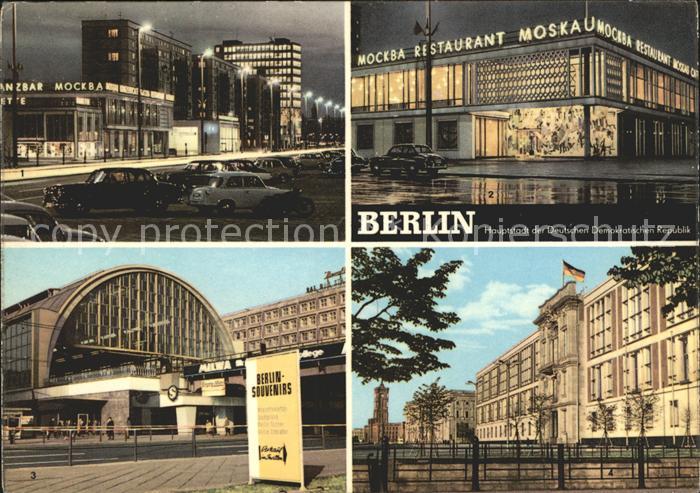 BERLIN  CITY Karl Marx Allee Restaurant Moskau Bahnhof Alexanderplatz Staatsrats
