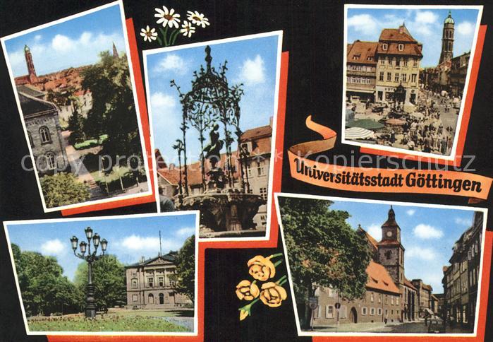 Goettingen Niedersachsen Auditorum Jakobikirche Markt Theater Gaenseliesel Marie