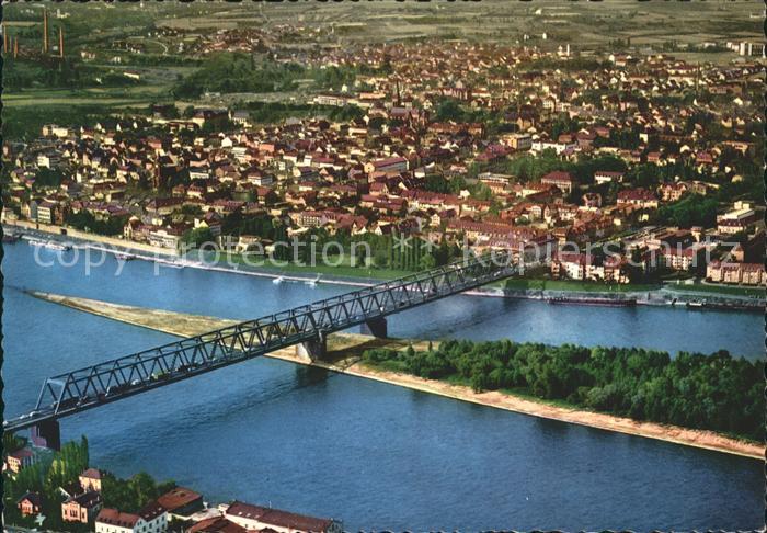 Neuwied Rhein Rheinbruecke Fliegeraufnahme