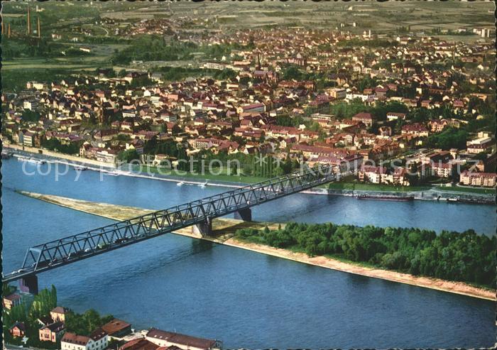 Neuwied Rhein Bruecke Fliegeraufnahme