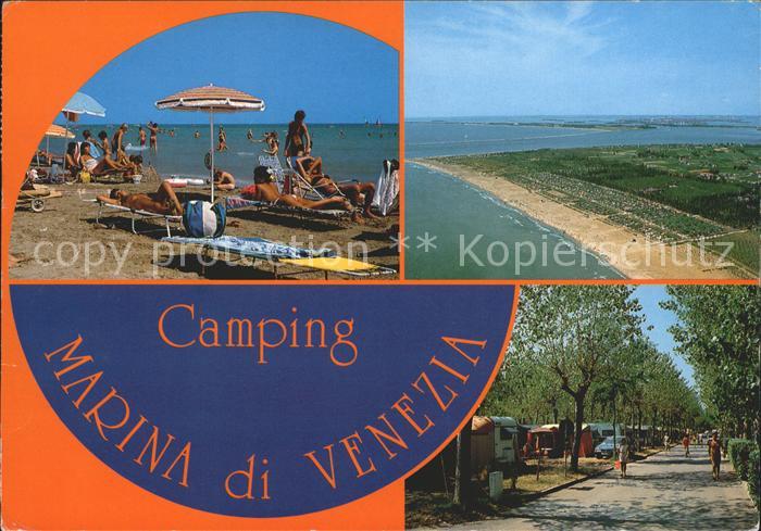 Punta Sabbioni Camping Marina di Venezia Fliegeraufnahme Promenade