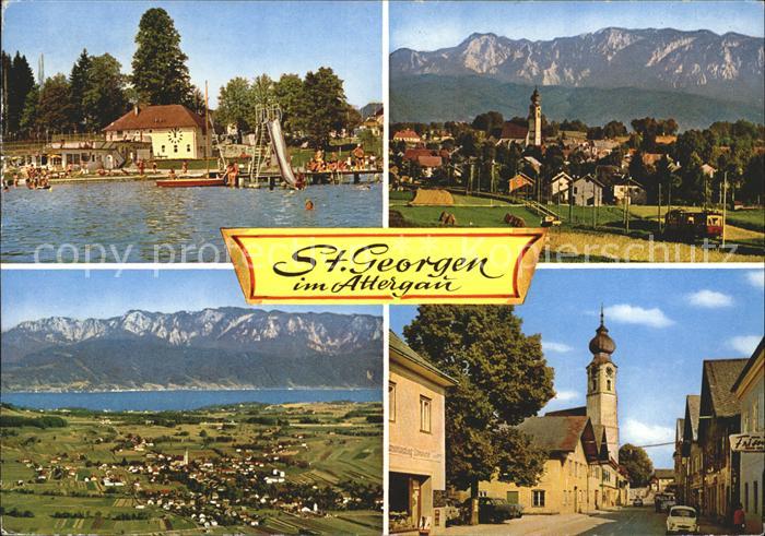 St Georgen Attergau Seepartie Panorama Ortsansichten