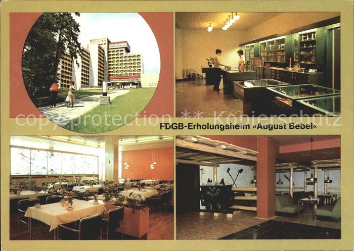 Friedrichroda FDGB Erholungsheim August Bebel Souvenir Basar Urlauberrestaurant