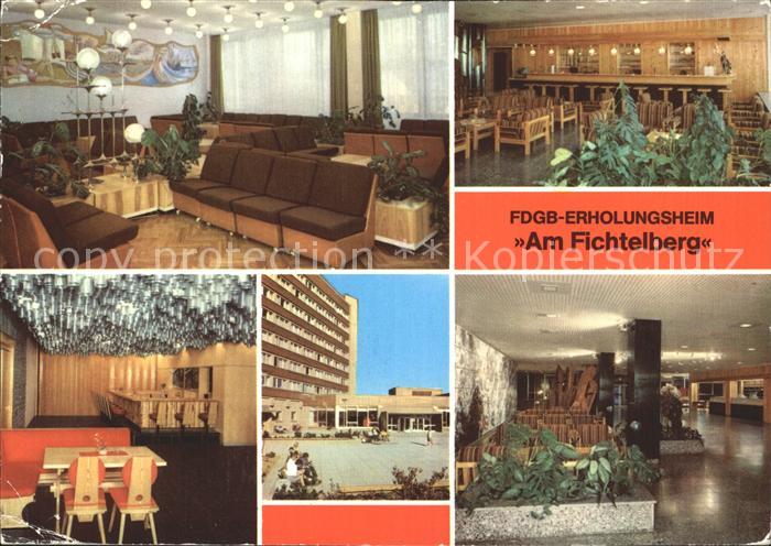 Oberwiesenthal Erzgebirge FDGB Erholungsheim Am Fichtelberg Buecherei Hallenbar