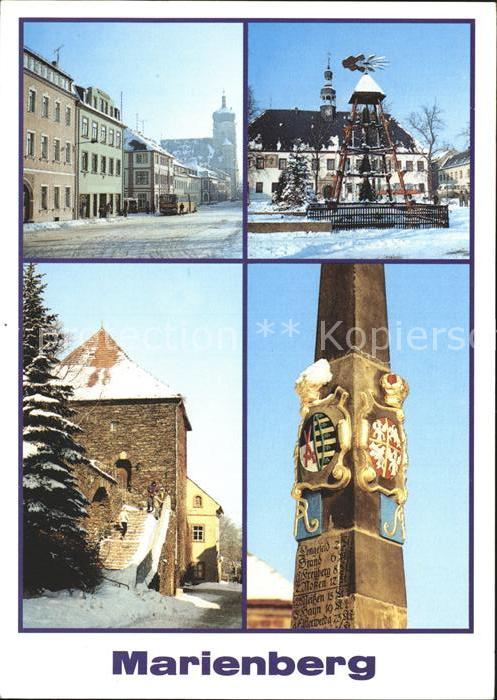 Marienberg Erzgebirge Markt Marienkirche Rathaus Pyramide Zschopauer Tor Postmei