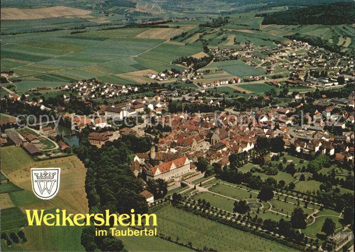 Weikersheim im Taubertal Fliegeraufnahme