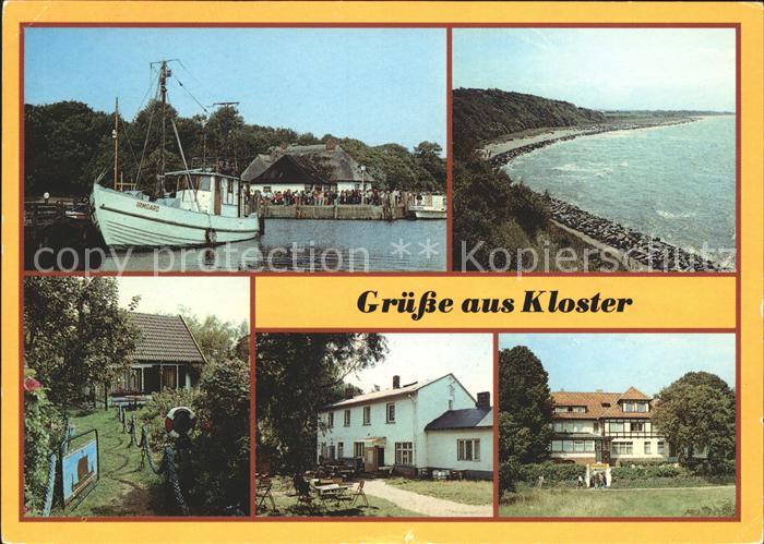 Kloster Hiddensee Hafen Steinwall Kapitaenshaus Gaststaette Enddorn HO Gaststaet