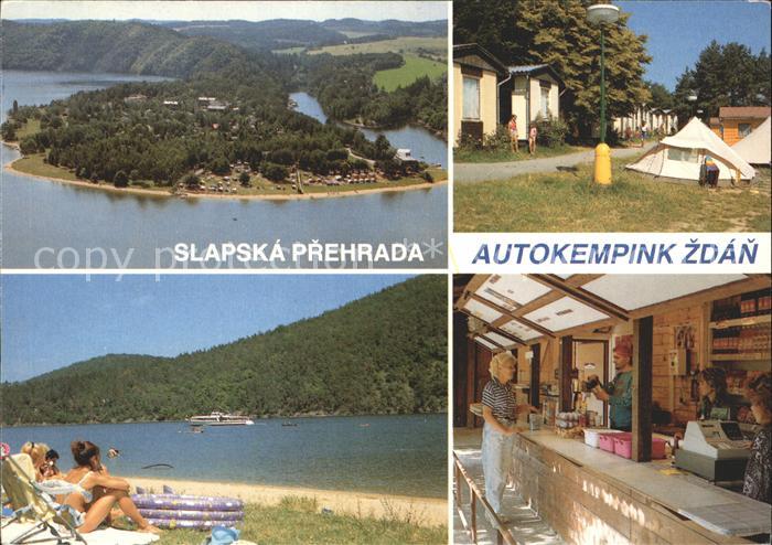 Slapske Prehrada Autokempink Zdan Fliegeraufnahme Zeltplatz Strand Bar