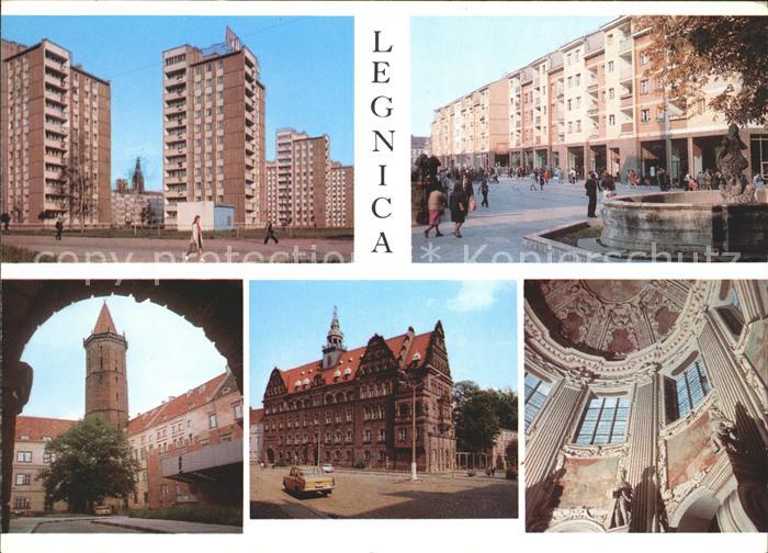 Legnica Ulica Mlynarska Fragment Rynku Zamek Piastowski Urzad Wojewodzki i Miejs