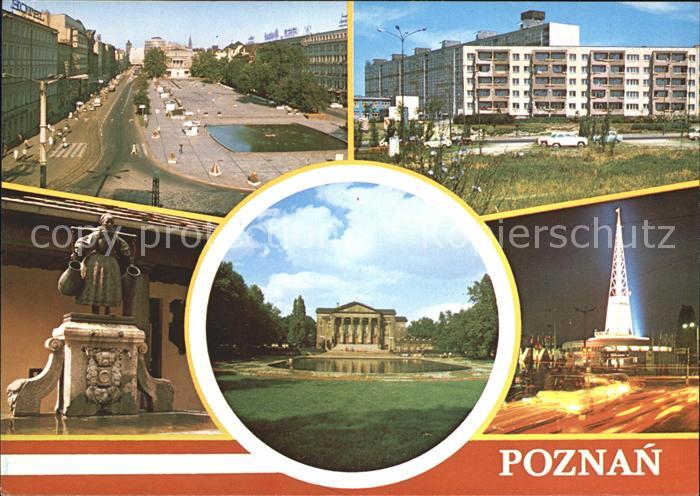 Poznan Posen Plac Wolnosci Osiedle Lecha na Ratajach Studzienka z rzezba Bamberk