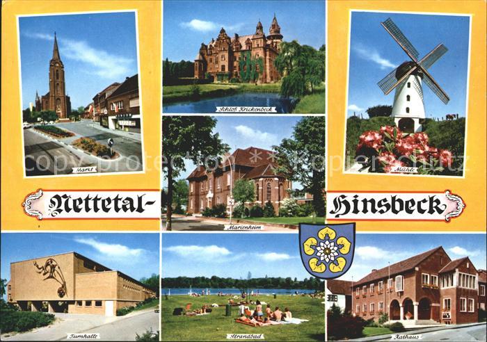 Hinsbeck Markt Kirche Schloss Krickenbeck Muehle Turnhalle Strandbad Rathaus