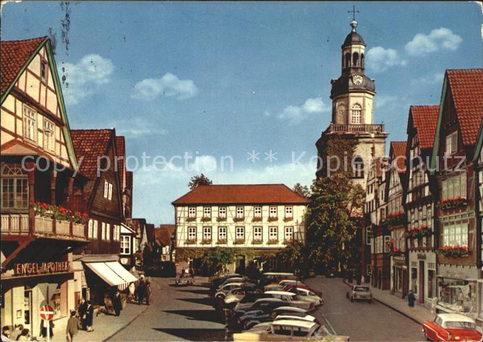 Rinteln Weser Niedersachsen Marktplatz mit Kirche