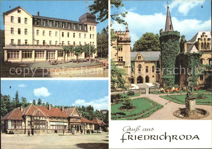 Friedrichroda FDGB Heim Hermann Danz Schloss und Bahnhof Reinhardsbrunn