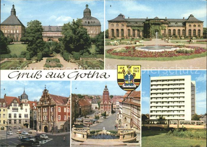 Gotha Thueringen Schloss Friedenstein Orangerie Rathaus Markt Hochhaus Leninplat