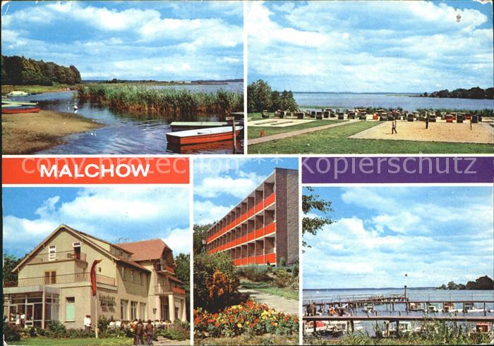 Malchow Am Fleesensee Strandpartie Wirtschaftsgebaeude Bettenhaus Bootshafen