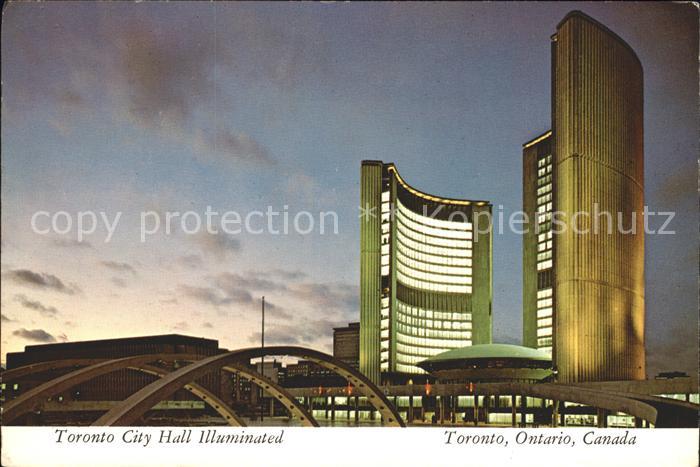 Toronto Canada Toronto City Hall Illuminated