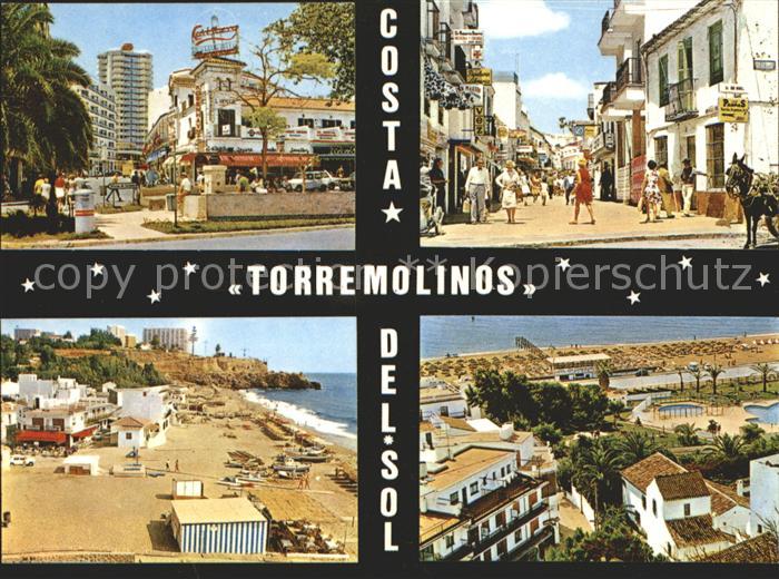 Torremolinos Strassen und Strandpartien