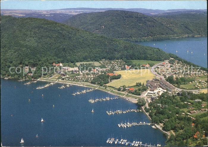 Waldeck Edersee Edertalsperre Fliegeraufnahme