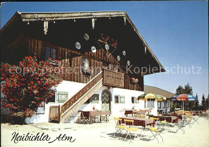 Piding Berggaststaette Neubichler Alm Freiterrasse