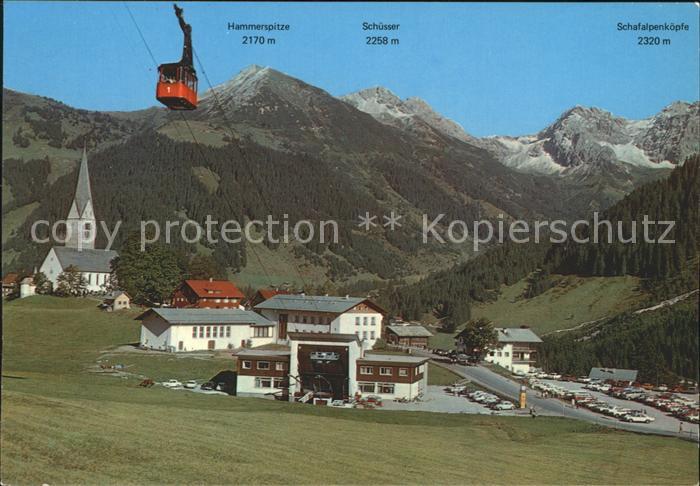Mittelberg Kleinwalsertal mit Walmendingerhornbahn Hammerspitze Schuesser Schafa