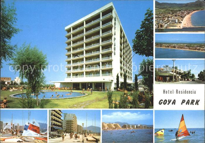 Rosas Costa Brava Cataluna Hotel Residencia Goya Swimmingpool Strandpartien