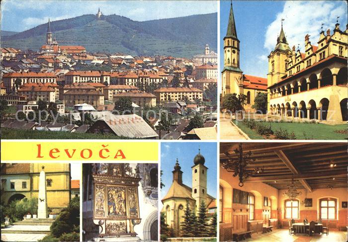 Levoca Slovakia celkovy pohlad Historicky komplex na namesti Pov goticka radnica