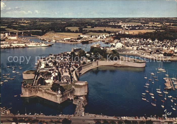 Concarneau Finistere La Ville Close Vue aerienne