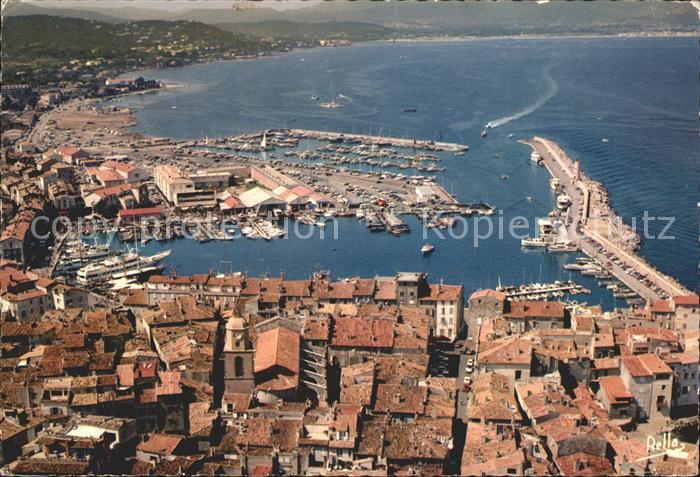 Saint Tropez Var Vue generale aerienne sur l'ancien et le nouveau port