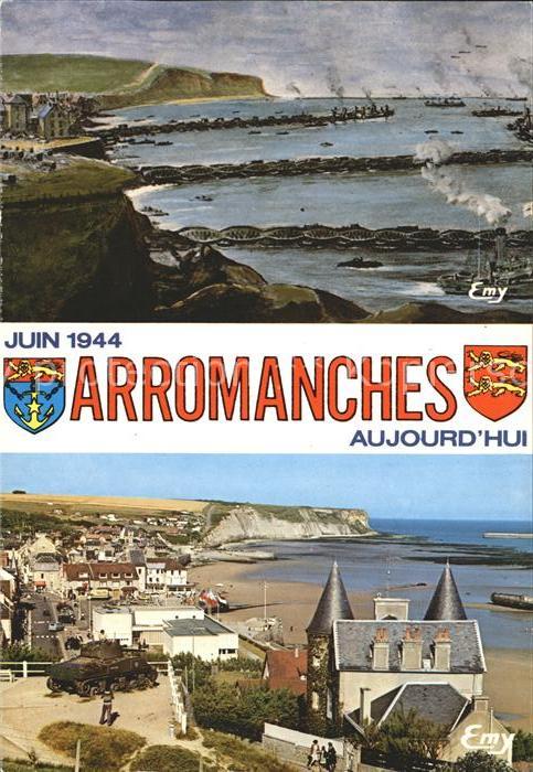 Arromanches-les-Bains Port Winston Le port artificiel en Juin 1944 et le site au