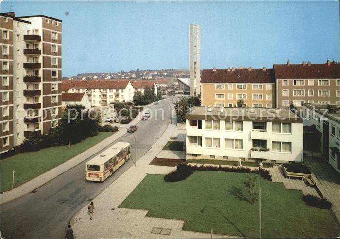 Salzgitter Bad Suedstadt mit Eichendorff Platz und Dreifaltigkeitskirche